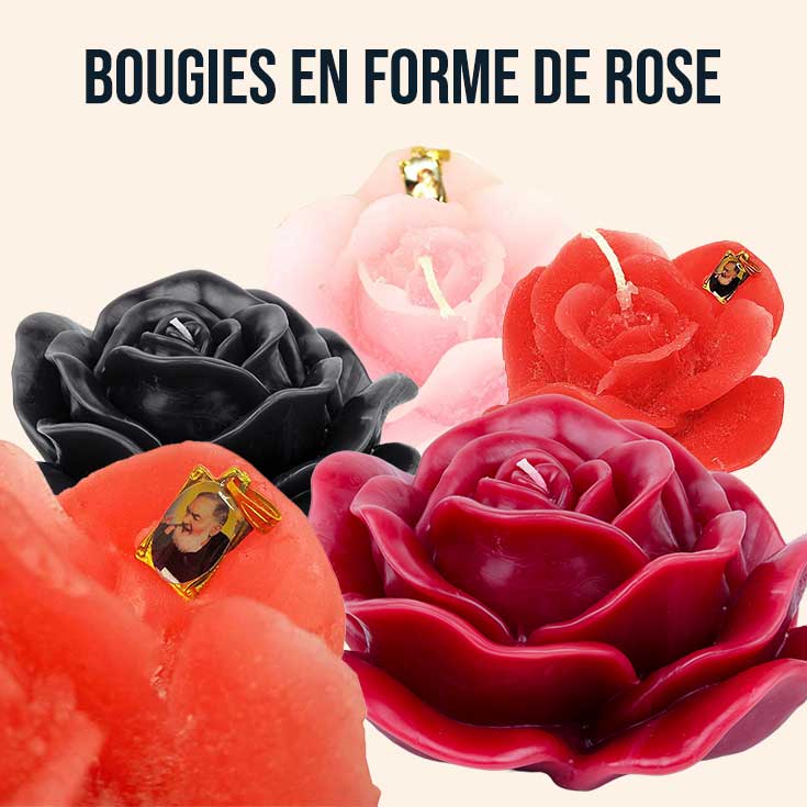 Bougies en forme de rose
